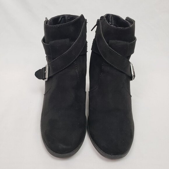 Dolcetta Women's Black Kiki Wedge Ankle Boot Buckle Sz 10 EXCELLENT CONDITION!!! - Picture 5 of 9